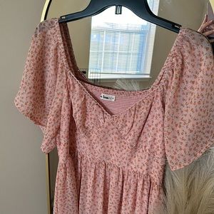 Floral ruffle maxi dress